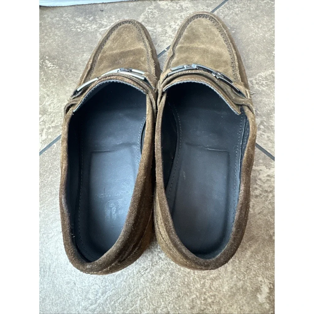 Bruno Magli Taso Bit Loafers Brown Suede 9M